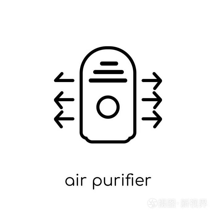 插画 空气净化器图标.