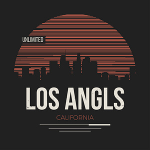 洛杉矶图形，t 恤设计，t 恤打印 排版 embl