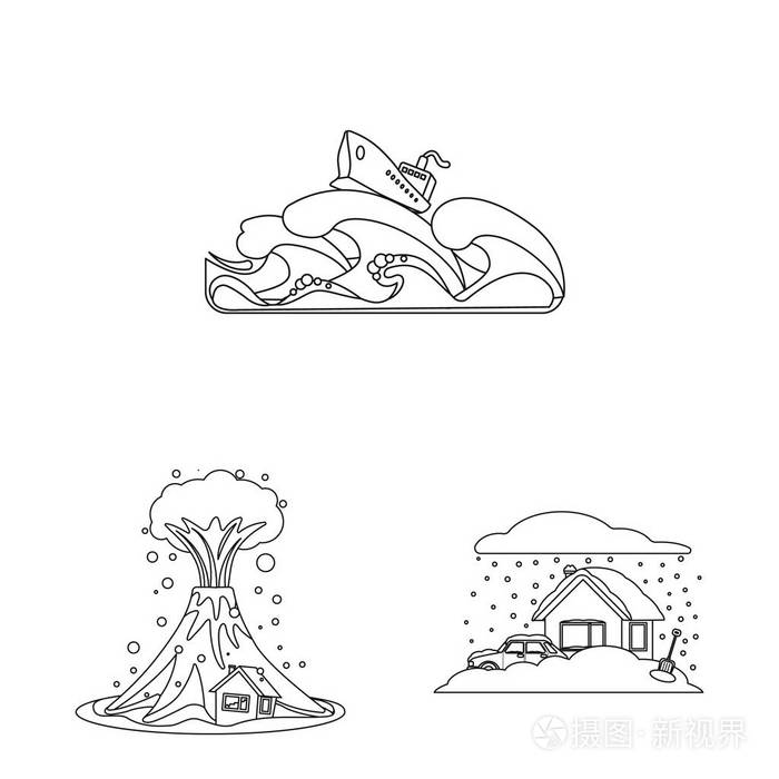 股票自然和风险向量图标的收集插画-正版商用图片0tucbi-摄图新视界