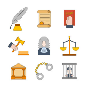 矢量动画片平法正义图标背景照片
