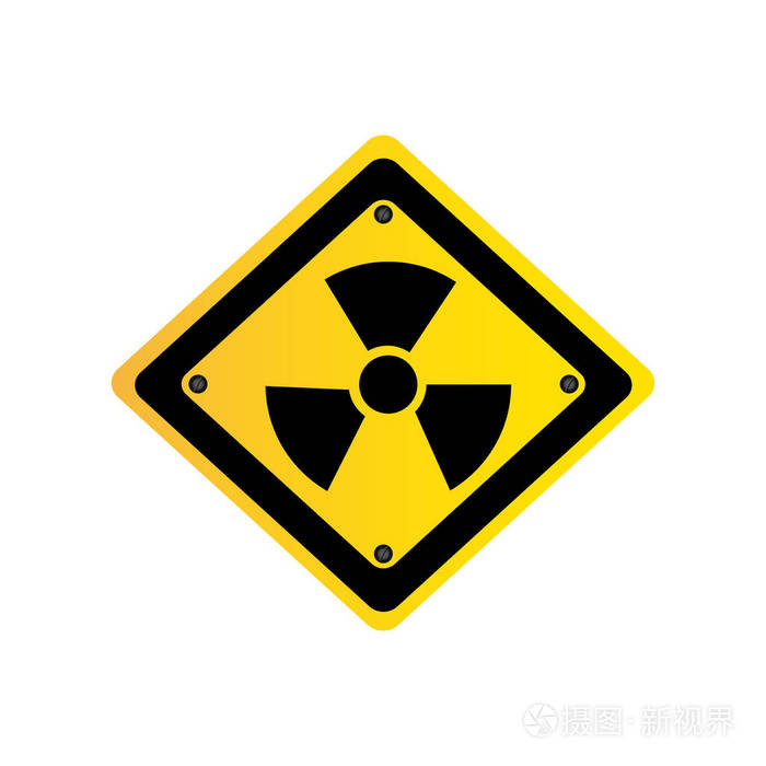 金属标志警告辐射标志