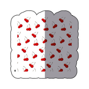 颜色樱桃果背景图标