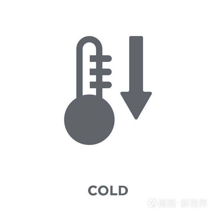 冷图标.冷设计概念来自收藏.简单的元素向量例证在白色背景