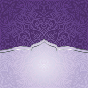 紫罗兰紫色花卉复古无缝图案背景设计时尚邀请设计与复制空间