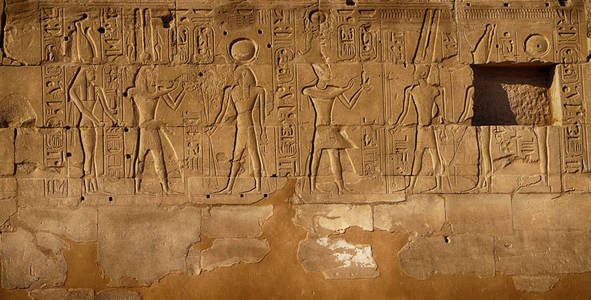 象形文字纹理从埃及卡纳克作为非常好的背景