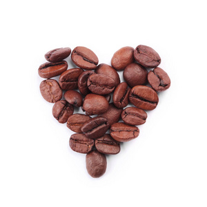 咖啡豆的心的形状