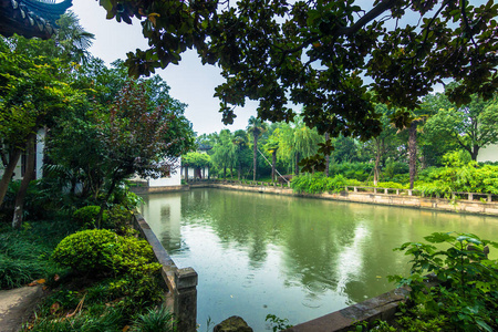 在朱家角村朱家角，中国2014 年 7 月 26 日 花园