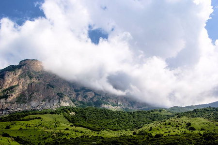 山风景，美丽的云彩