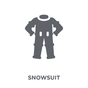 雪衣图标。雪衣设计的概念从冬季收藏。简单的元素向量例证在白色背景