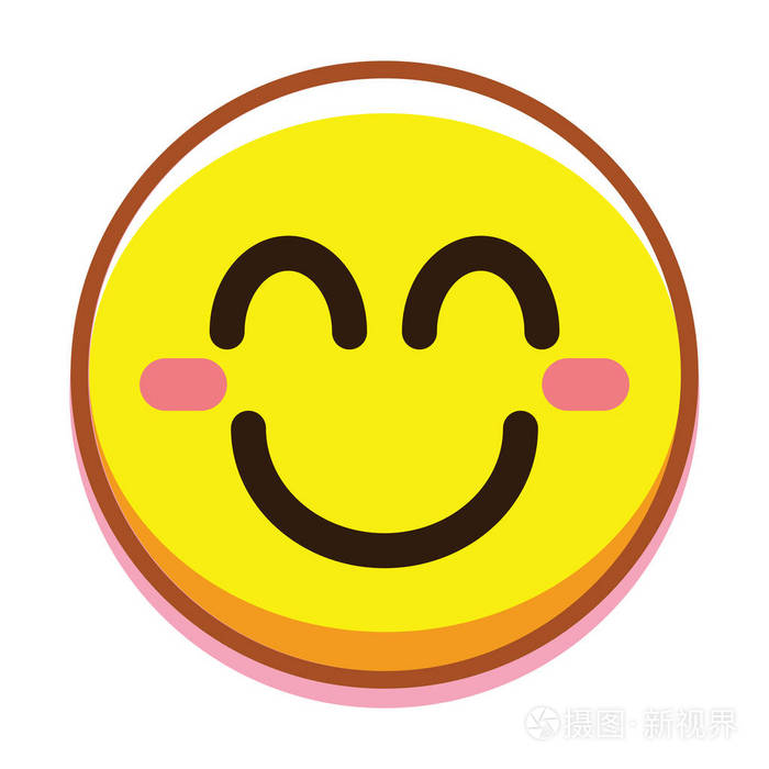 张快乐的脸白色的背景上孤立