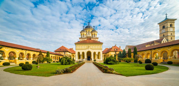 在阿尔巴尤利亚，特兰西瓦尼亚，罗马尼亚的加冕东正教大教堂