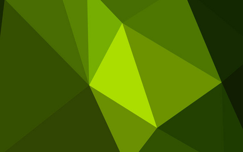 深绿色向量三角形马赛克纹理。闪闪发光的抽象插图与优雅的三角形。手机背景模板
