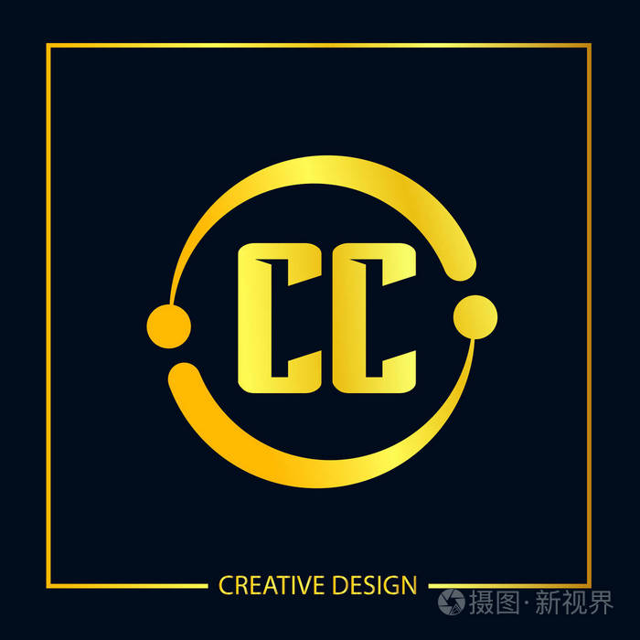 首字母cc徽标模板设计