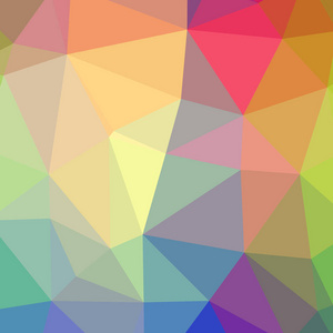 绿色黄色橙色多边形图片