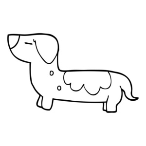 线条画动画片狗照片