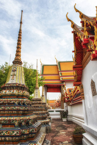 在曼谷，泰国佛教寺庙佛寺