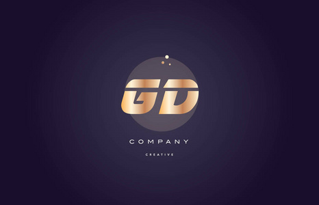 gd g d 黄金金属紫色字母表字母标志图标模板