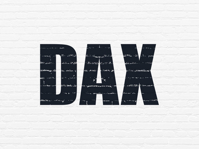 股票市场指标概念 dax 指数上的背景墙上