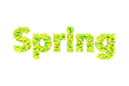 春天。春天主题贺年卡贺年卡字体集合的信。你好春天。书法刻字