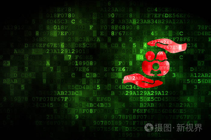 保险的概念︰ 家庭和掌上数字背景照片-正版商用图片0tvd3u-摄图新视界