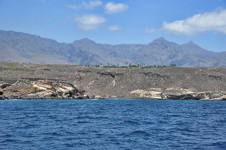 分层视图从朝德富 特内里费岛 加那利群岛海洋
