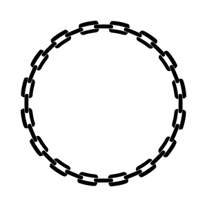 圆链。框架链。抽象向量例证