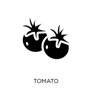 番茄图标。番茄符号设计从农业, 农业和园艺收藏。简单的元素向量例证在白色背景
