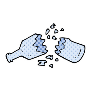 漫画书风格动画片打碎玻璃瓶照片