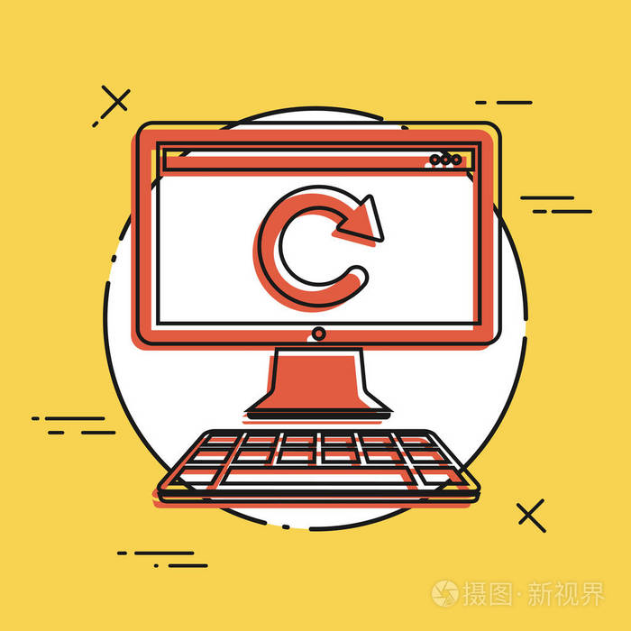 更新计算机图标插画-正版商用图片0tvmrm-摄图新视界