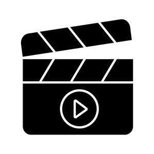 拍摄字形图标.电影业.场记板.时间代码石板.视频制作.摄影.剪影符号.