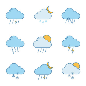 雷雨天气预测颜色图标设置.