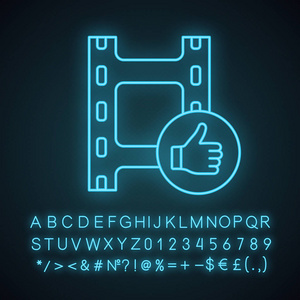 后期制作霓虹灯图标.最后编辑的电影.批准的电影.最后一截.电影评论.