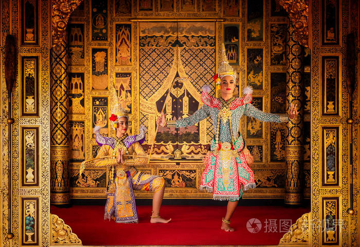 艺术文化泰国舞蹈在面具坤罗摩衍那, 泰国古典猴面具, 坤敬, 泰国