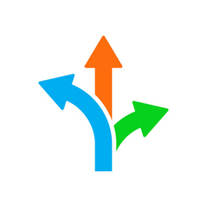 向量例证.道路方向图标已隔离照片