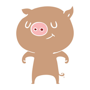 快乐平彩型动画片猪