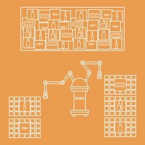 智能自动分拣药物。用机器人机制替换人。人工智能的发展