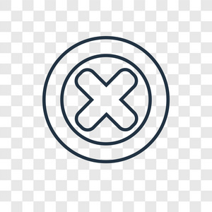 取消矢量图标简单和现代平面符号的网站, 移动, 标志, 应用程序, ui.