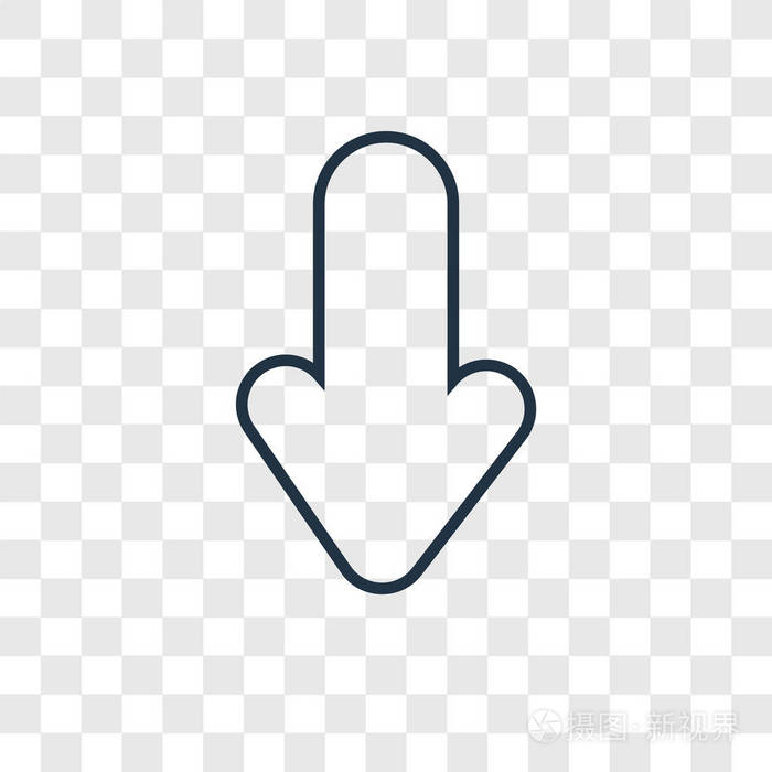 向下箭头矢量图标简单和现代平面符号为网站, 移动, 标志, 应用程