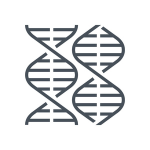 生物基因图标转基因生物标志dna 生物技术-矢量 logo 模板概念插画.