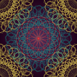 神圣的莲花曼陀罗图片