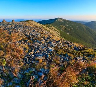 夏天的早晨喀尔巴阡山