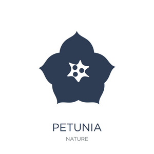 佩妮图标。时尚平向量 petunia 图标在白色背景从自然收藏, 向量例证可用于网络和移动, eps10