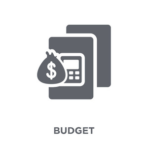 预算 图标。从启动集合的预算设计概念。简单的元素向量例证在白色背景