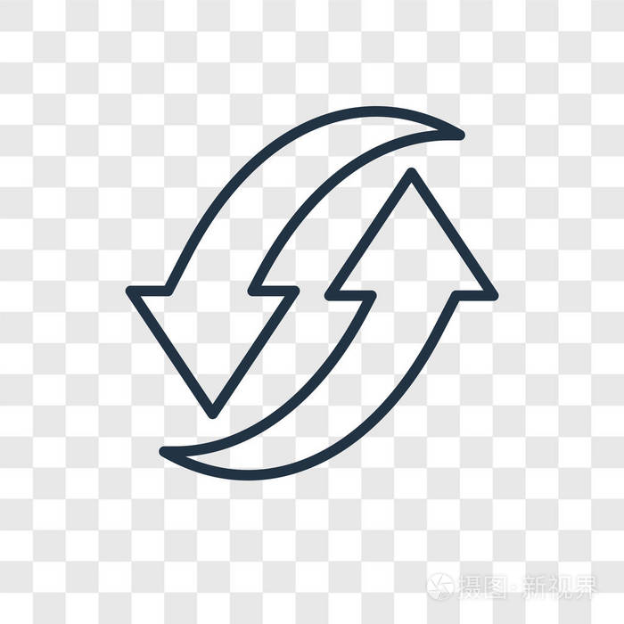 刷新在透明背景上隔离的图标.