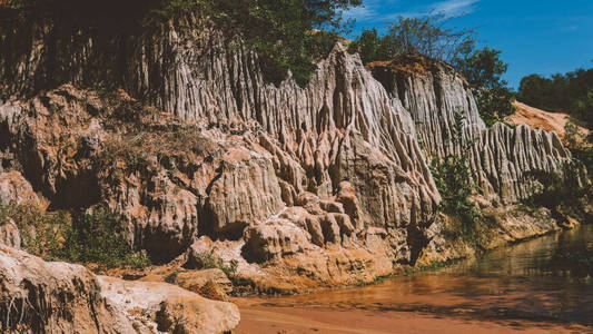 越南仙女溪的伟大旅游地点。美奈地方