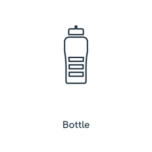 瓶图标在时尚的设计风格。瓶图标隔离在白色背景。瓶矢量图标简单和现代平面符号为网站, 移动, 标志, 应用程序, ui。瓶图标向量