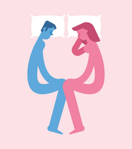 男人和女人都在睡觉.男朋友和女朋友睡觉.在姿势睡觉的夫妇照片