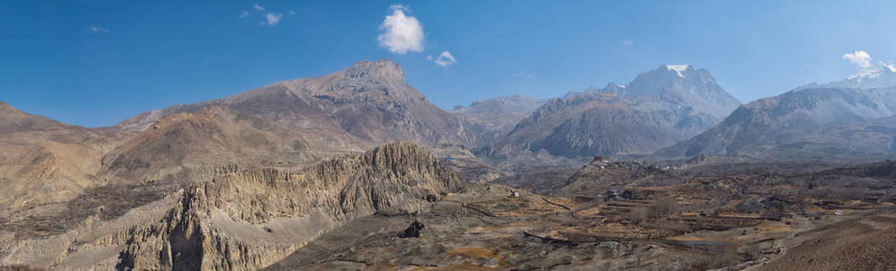 查看对安娜布尔拉山口从 Muktinath 到 Jom 的路