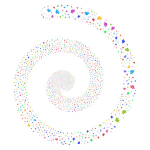 太空飞船烟花螺旋
