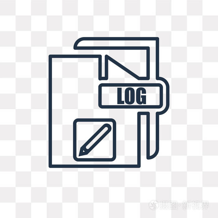 日志矢量大纲图标隔离在透明的背景下, 高质量的线性日志透明度概念可以 